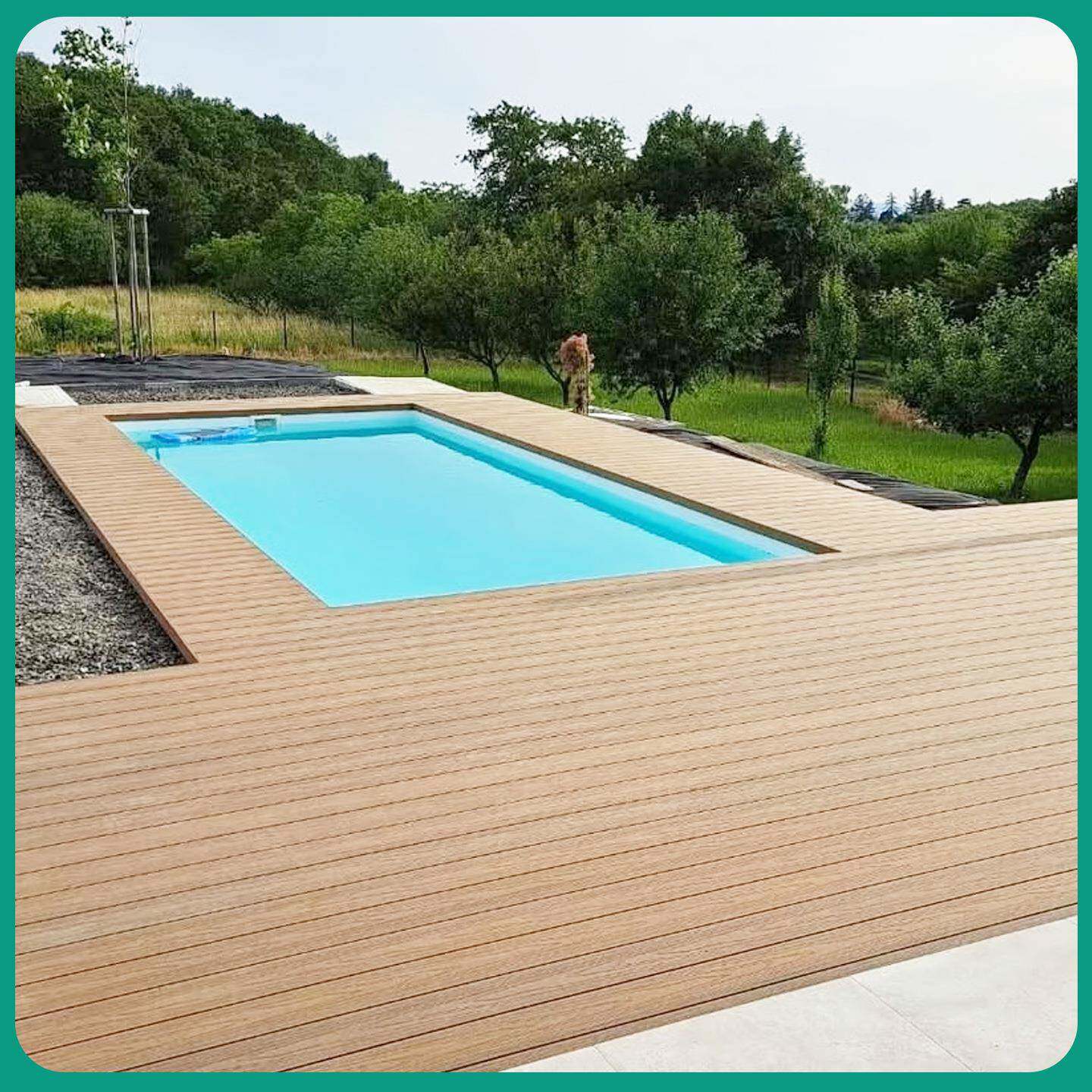 洋地房别墅庭院庄花园铝合金1544户外地板庄农亲水平台园露台防腐