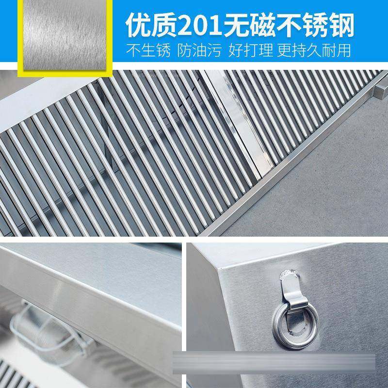 油烟体净化器排烟罩商小型饭店专用环保鸡餐饮ZIM厨房用不锈钢一