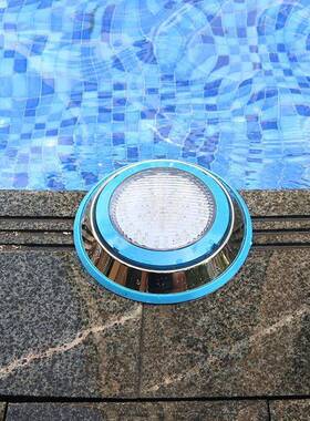 泳池壁灯七彩变底色侧壁水景灯水灯12eVld水下灯水池景FVW观德灯