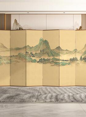 ?水新中式实木屏风隔客厅玄关折叠移动办5.17-2公室酒店断古山典