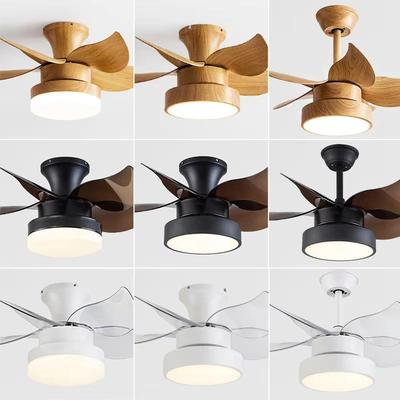 23英光寸木纹外观风车形NSP吊风扇片三色发二极管叶扇带灯