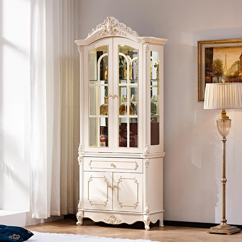 欧式单门柜客SW895b柜厅靠墙展柜装饰柜子法示式奢华雕花餐边白酒