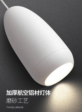 床头小吊灯可降现简约升奶油风灯卧饰长线极ILY代简氛围主卧房间