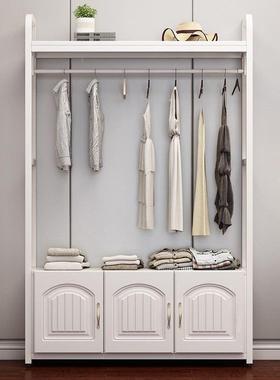 家用铁艺柜衣帽落地卧室网架红衣立挂衣架简约客厅式置RDO物架衣