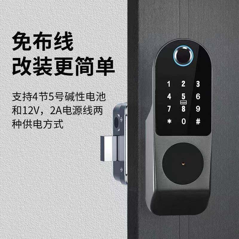 人脸识别指厂JFP纹锁密码码锁木门改装密销门锁一件工厂直直发家