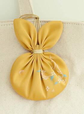 善905语堂新创玉兔中配秋荷包刺绣手工清花卉意香包古风汉服饰香