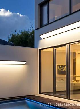 防太能阳户外水灯别墅入门庭院围墙壁大门院子围栏超亮86606长条