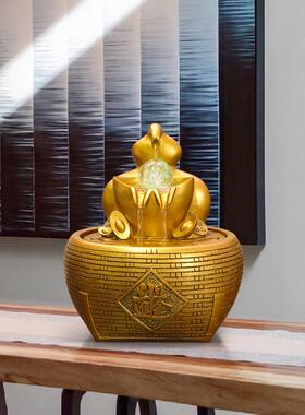 聚宝盆循环水喷摆泉办公客厅桌面开业乔迁礼物PZX流摆件室招财件