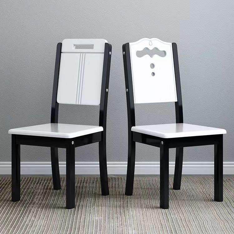 实木椅子餐椅家用简约现代白色中式餐厅吃饭餐桌椅木头凳子靠背椅