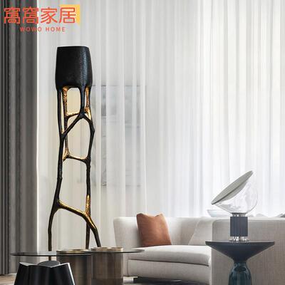 北欧现代树杈摆件雕塑树脂落地灯售楼部客厅树枝艺术装饰酒店民宿