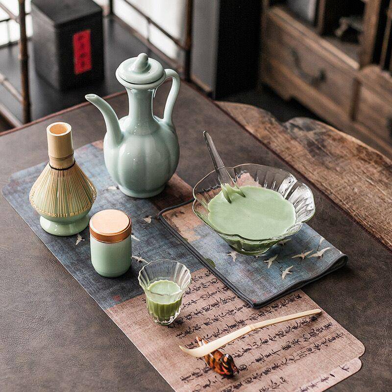 宋代点茶器具套装茶筅点茶粉玻璃茶盏抹茶工具宋式茶百戏全套茶具