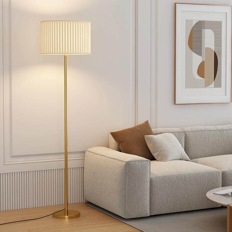 百褶落地灯客厅轻奢高级感沙发旁边网红卧室床头艺术s