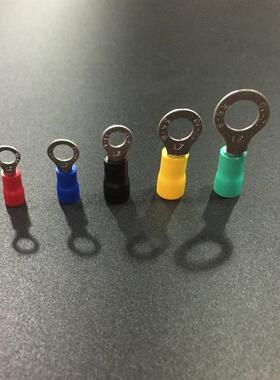 供应圆形冷压端子RV1.25-10预绝缘端子铜线耳