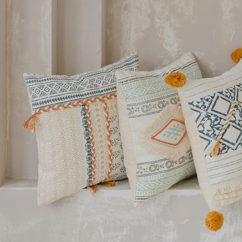 NEWC新宸优品 新款波西米亚抱枕套创意流苏靠枕客厅沙发床上靠垫
