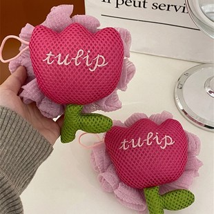 高颜值新款 郁金香沐浴球多泡沫浴花耐用不散家用儿童搓澡神器亲肤