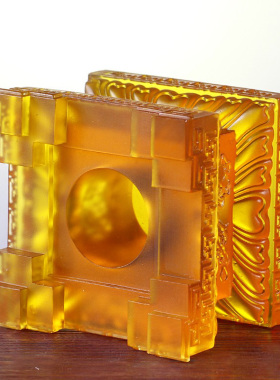 琉璃正方形八吉祥发光莲花台底座家用地藏观音财神佛像加高供奉台