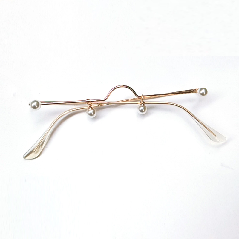 新款儿童造型无镜片眼镜金属框舞台走秀链条眼镜框女童拍照装饰镜