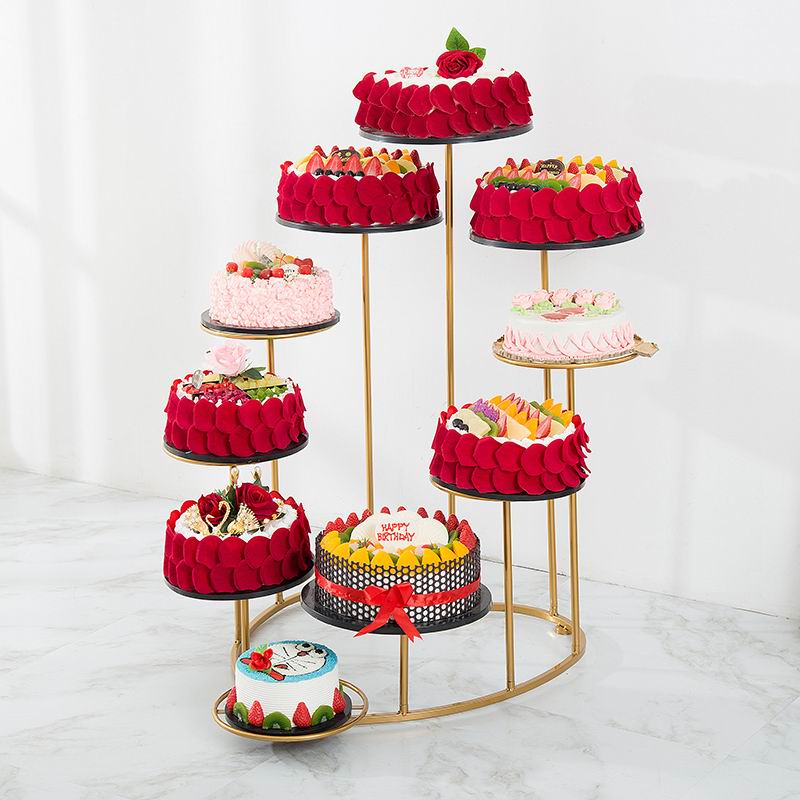 新款欧式心形创意可拆六层八层十层十二层多层婚礼庆生日蛋糕架子