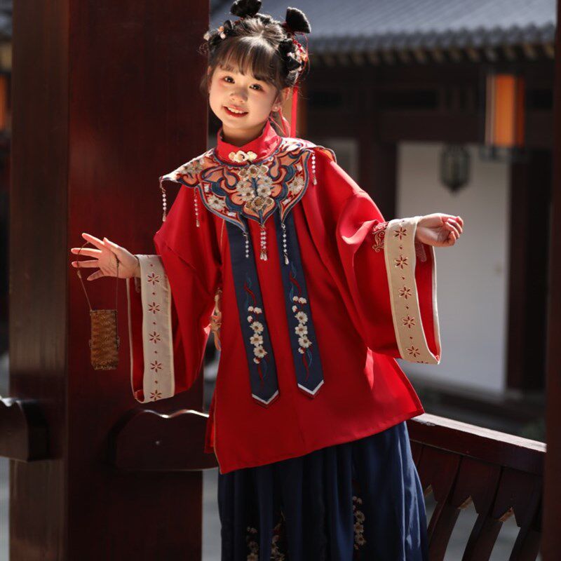 云肩汉服女童春秋四季款中国风儿童装女日常大袖新款套装古风明制,童装/婴儿装/亲子装,汉服,淘宝优惠券,粉丝福利购,淘宝优惠卷