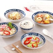 10只陶瓷碗釉下彩4.5英寸米饭碗吃饭碗家用面碗可微波炉