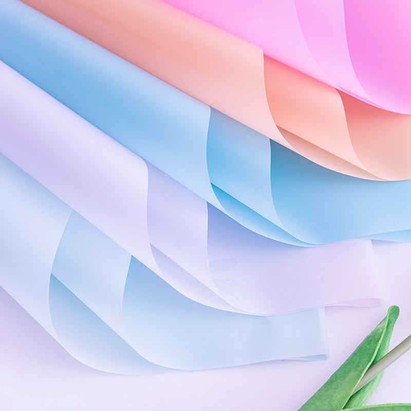 鲜花花束包装纸网红花艺包花纸欧雅纸黑色透明防水韩素纸雾面纸