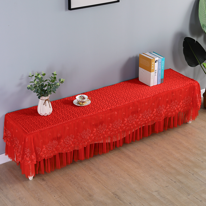 电视机防尘罩2023新款结婚喜庆红色液晶电视套罩55寸65寸75盖布巾