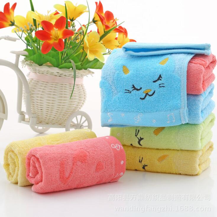 10条装儿童纯棉小毛巾童巾宝宝洗脸洗澡柔软吸水强家用全棉面巾