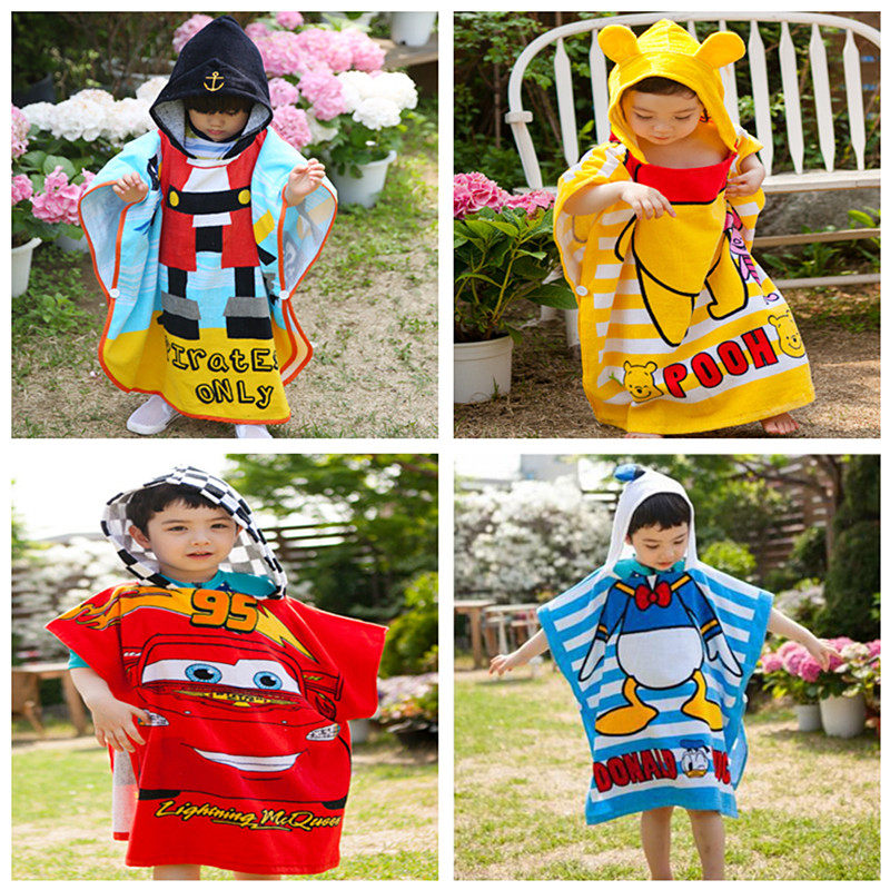 儿童浴袍男孩纯棉毛巾料吸水浴巾游泳卡通可穿女童带帽斗篷沙滩巾,居家布艺,浴裙/浴袍/浴衣,淘宝优惠券,粉丝福利购,淘宝优惠卷
