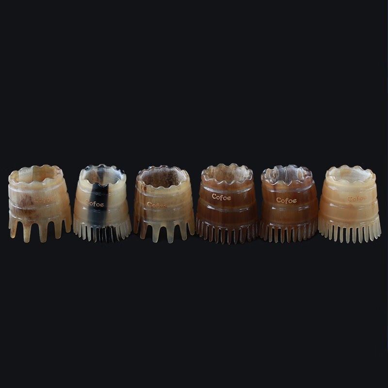 可孚牛角梳水牛角刮痧板按摩刮痧经络家用专用头部圆圈型牛角梳