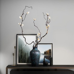 插花干花树枝装饰桌子摆件家居客厅摆设落地真花干枝假花干支花束