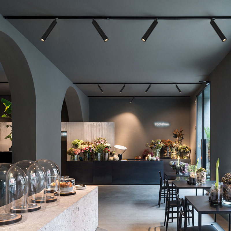 明装吸顶射灯可调角度轨道灯led长筒灯饭厅服装店背景墙cob导轨灯,家装灯饰光源,明装射灯,淘宝优惠券,粉丝福利购,淘宝优惠卷