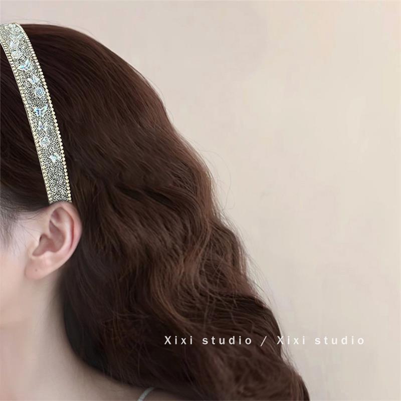甜了个蜜!高级感水钻发箍!轻奢气质头箍精致发卡盘发器百搭发窟