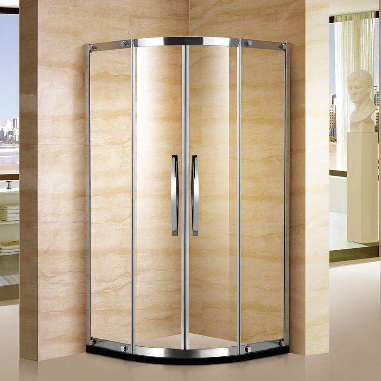 角落304不锈钢淋浴房整体浴室弧形钢化玻璃浴屏showerS6067