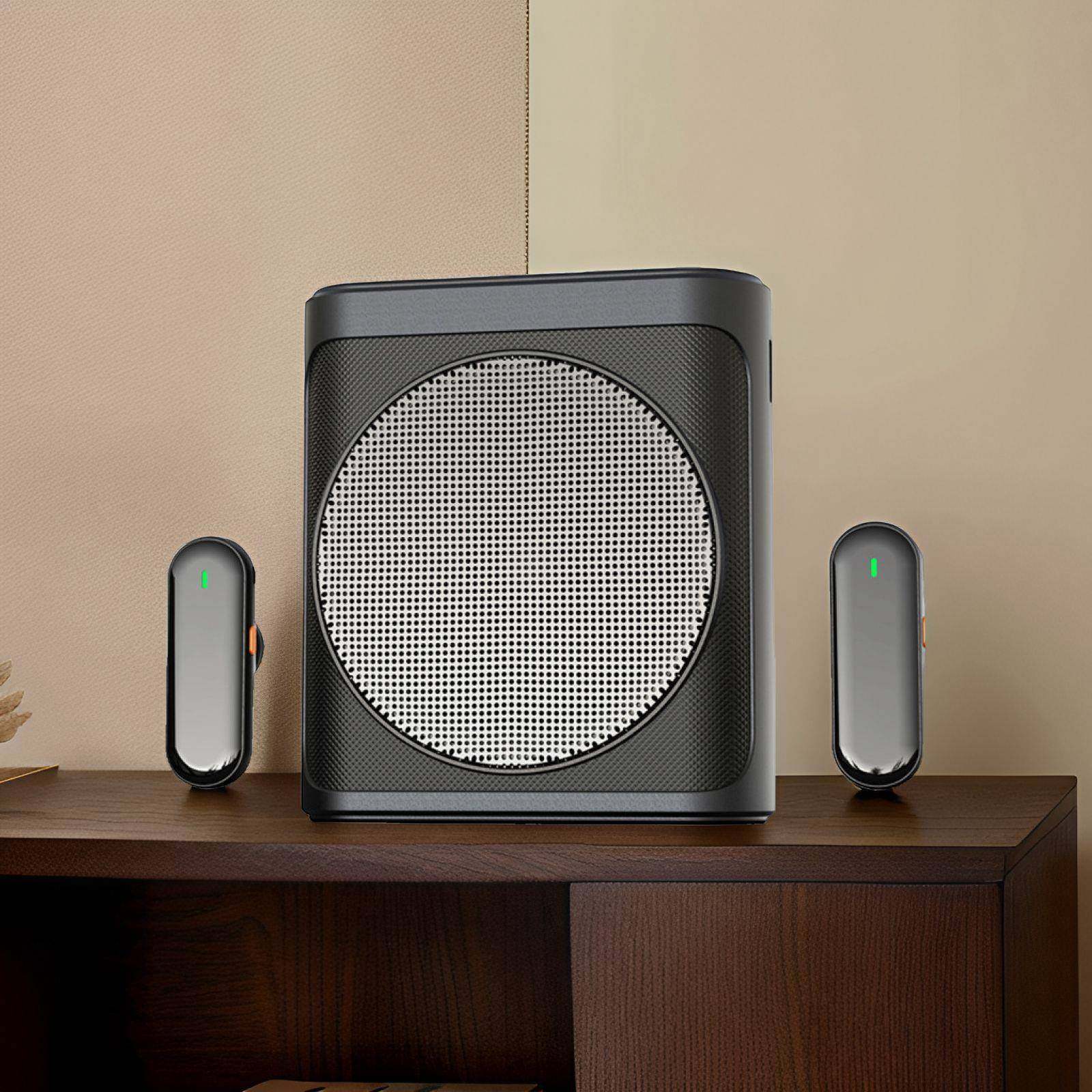 新款无线领夹麦克风扩音器一体便携式直播专用音响迷你话筒全套