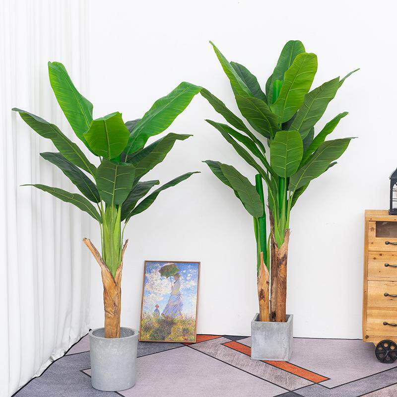 芭蕉叶香蕉叶橱窗北欧餐厅树叶盆栽假绿植室内装饰摆件