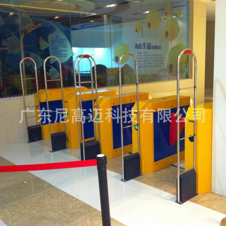 超市不锈钢烤漆摆闸机小区自动摆闸门人行通道智能卡考勤辊闸厂家