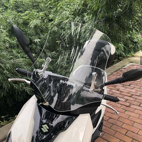 适用于轻骑柃木UY125挡风玻璃改装前风挡护胸挡风板