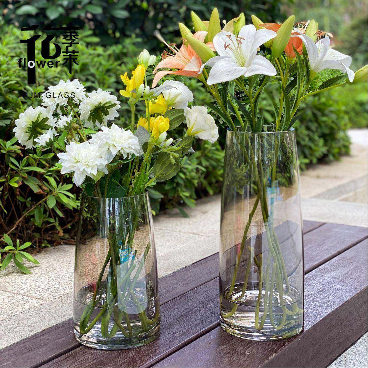 HJM-北欧轻奢网红透明玻璃花瓶客厅餐桌水养插花鲜花创意简约摆件,纺织面料/辅料/配套,纺织机械配件,淘宝优惠券,粉丝福利购,淘宝优惠卷