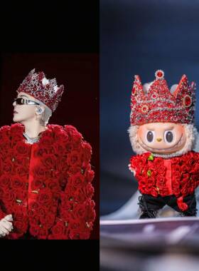 80063仅娃衣）1演5龙/1m7c权志GD唱会同款红色玫瑰娃衣