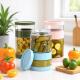 加厚密房封玻璃瓶泡转菜罐广口497带硅胶封盖翻多功可能厨家用新