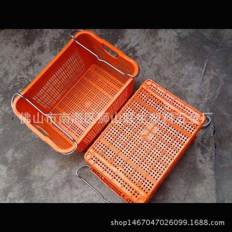 配运输带铁耳塑料菜转筐套叠塑胶菜箩生鲜冷链蔬菜蔬送周箩PXO菜,包装,塑料周转箱,淘宝优惠券,粉丝福利购,淘宝优惠卷