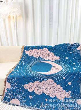 月线ins毯唯多美复古背景布RAS功能提日花挂毯沙发盖巾