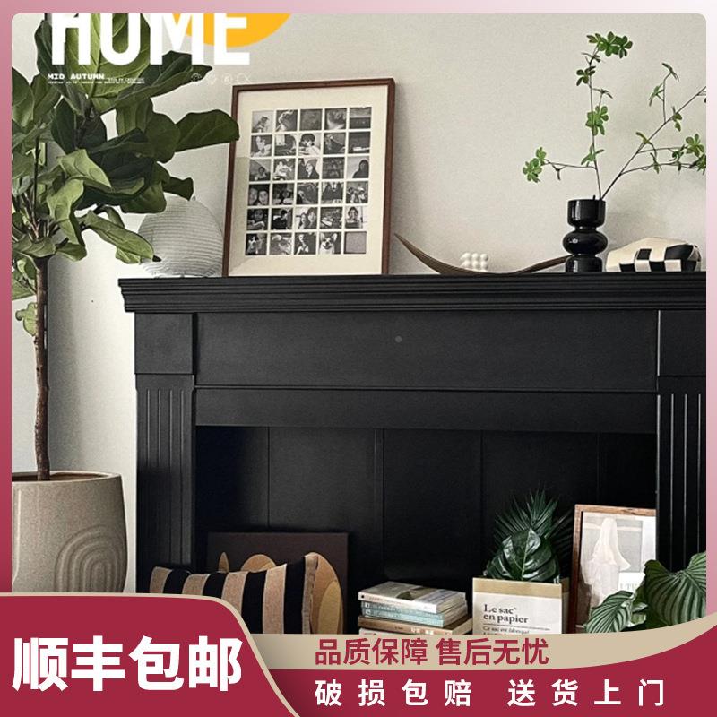 A12美复古壁炉柜欧民宿式装924礼饰柜式背景墙电视柜白色简约婚壁