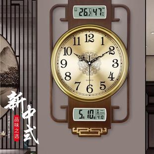 新CTX中式 大气时表 大挂钟客厅家用尚日历石时英钟0挂墙225钟新款