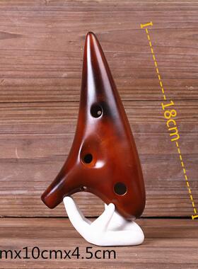 十二笛孔陶民族乐器稻VXJ草熏色准确初学教学陶笛12孔音烧厂家