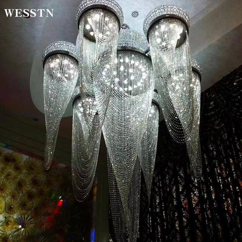 非标店大吊灯廊过道走大堂827奢侈灯具酒宴会礼堂餐豪华厅大型灯