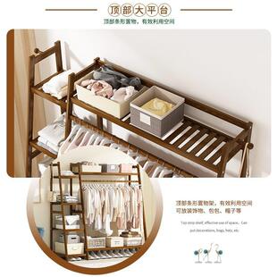衣架室落地结实耐用实木室内挂衣架斜加卧厚无品牌/角物落衣帽架