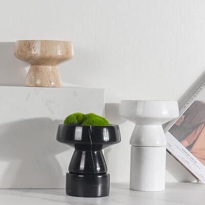 欧HP003花式大理玄石花盆清新盆栽插假花样板间售楼小处关桌面装