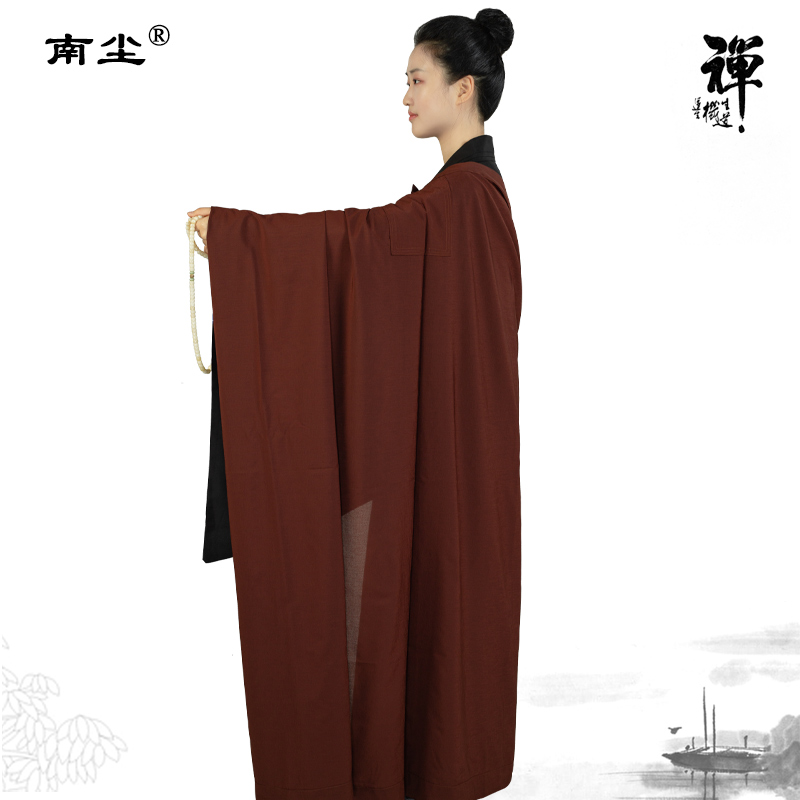 搭衣缦衣五戒菩萨戒居士出家人曼衣五衣七衣九衣僧服咖啡木兰色