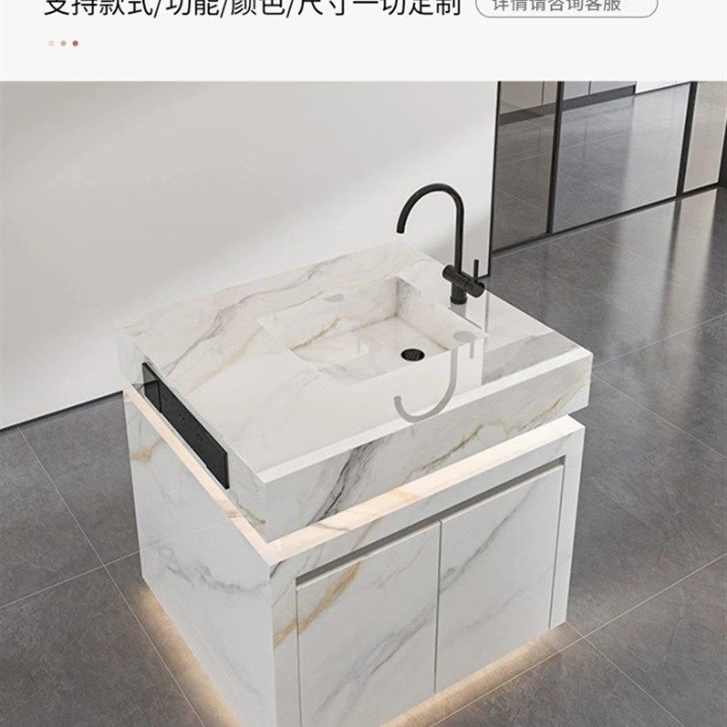 客轻奢岩板岛台餐桌一体厨房饭厅中倒台料理台收纳柜水槽定制导台,住宅家具,岛台餐桌,淘宝优惠券,粉丝福利购,淘宝优惠卷